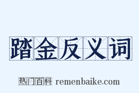 踏金反义词是什么意思的图片